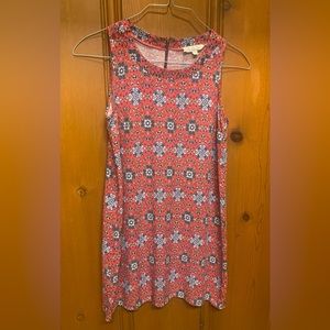 Casual red pattern dress